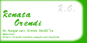 renata orendi business card